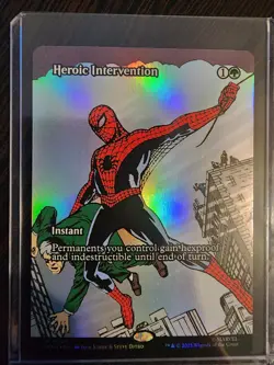 heroic intervention mtg spiderman foil - Image 1