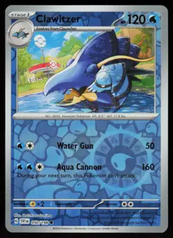 Clawitzer 050/198 Common Scarlet & Violet Pokemon Reverse Holo Near Mint - Image 1