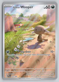 PALDEAN WOOPER 102/094 ILLUSTRATION RARE PHANTASMAL FLAMES POKEMON NM - Image 1