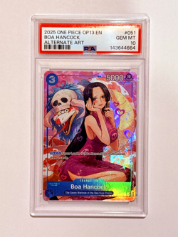 One Piece Carrying On His Will (OP13)- Boa Hancock Alternate Alt Art Foil PSA 10 - Image 1