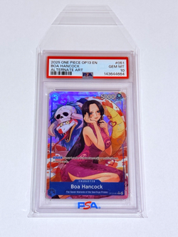 One Piece Carrying On His Will (OP13)- Boa Hancock Alternate Alt Art Foil PSA 10 - Image 3