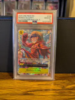 2025 ONE PIECE PROMOS ILLUSTRATION BOX VOL.3 #109 MONKEY D. LUFFY PSA 10 - Image 1
