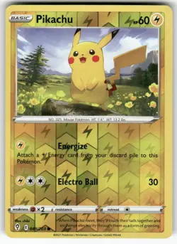 Pikachu 049/203 Common Evolving Skies Pokemon Reverse Holo Near Mint - Image 1