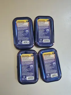 Pokemon TCG Kanto Power Mini Tins 4 Total With Coins USED No Booster Packs - Image 2