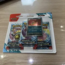 Pokemon Scarlet & Violet Journey Together 3x Booster Pack Scrafty - Image 1