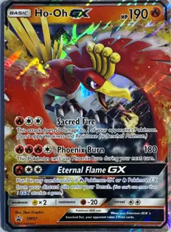 Ho-Oh GX - SM57 Holo Promo Sun & Moon Promo Pokemon Moderately Played - Image 1