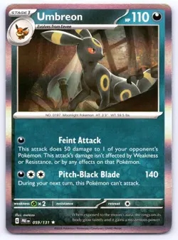 Umbreon 059/131 Prismatic Evolutions Holo Pokemon NM - Image 1