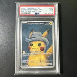 Pokemon Pikachu with Grey Felt Hat Van Gogh 085 Promo PSA 9 Graded MINT - Image 1