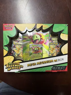 Pokemon TCG Mega Meganium ex Box - Mega Evolution Ascended Heroes Promo Booster - Image 1