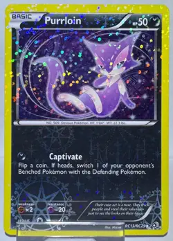 Purrloin RC13/RC25 Holo NM/M UC Legendary Treasures: Radiant Collection Pokemon - Image 1