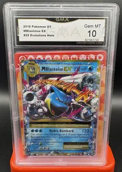 2016 Pokemon XY Evolutions M Blastoise EX Holo Ultra Rare #22/108 PSA 10 GEM - Image 1