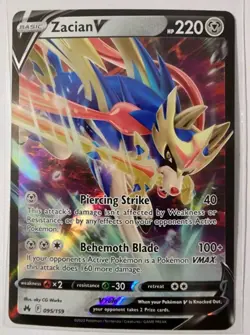 Zacian V 095/159 Crown Zenith Ultra Rare Holo Pokemon - Image 1