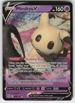 Mimikyu V Ultra Rare SWSH09: Brilliant Stars 068/172 Pokemon - Image 1