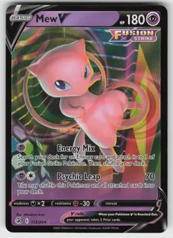 Mew V Ultra Rare SWSH08: Fusion Strike 113/264 Pokemon - Image 1