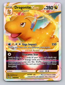 Dragonite VSTAR 050/078 Holo VSTAR Rare Pokemon GO Pokemon NM - Image 1