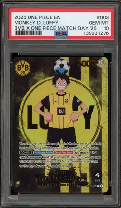 One Piece CCG Monkey.D.Luffy BVB X One Piece Match Day '25 ST13-003 PSA 10 - Image 1