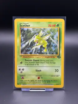 Scyther 26/64 Jungle MP Pokemon Card TCG Vintage WOTC - Image 1