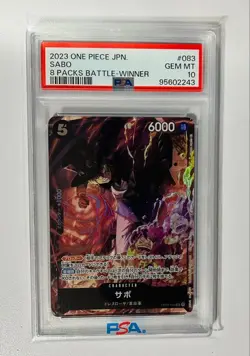 PSA10 One Piece Card Sabo 8 Pack Battle Championship Prize - Image 1