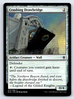 Crashing Drawbridge 217 Common Throne of Eldraine Magic: The Gathering LP - Image 1