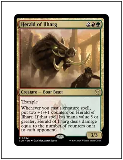 1x Herald of Ilharg, Ravnica Clue Edition, Magic MTG Off Center to Left - Image 1