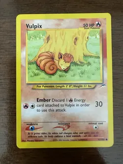 Pokemon TCG Vulpix 91/105 Neo Destiny-Unlimited Edition Regular Vintage - Image 1