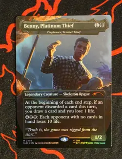 MTG Benny, Platinum Thief (Tinybones) x1 Near Mint *FOIL* from Secret Lair - Image 1