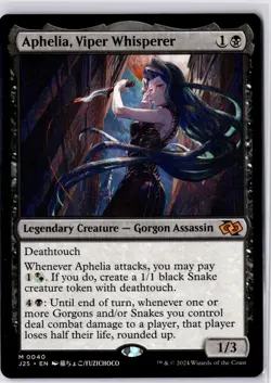 Aphelia, Viper Whisperer (Anime) Foundations Jumpstart Regular NM Mythic 0040 - Image 1