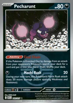 Pecharunt (Poke Ball) 143/217 Rare Ascended Heroes Pokemon Reverse Holo NM - Image 1