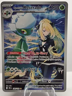 Pokemon TCG Cynthia's Roserade 184/182 Sv10: Destined Rivals Illustration Rare - Image 1