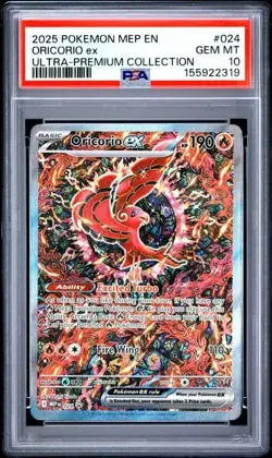 2025 POKEMON MEP EN-ME BLACK STAR PROMO #024 - ORICORIO EX 024 - PSA 10 - Image 1