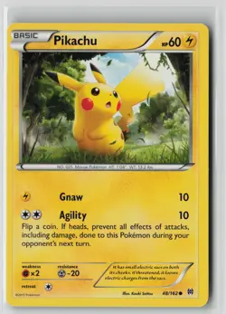 Pikachu 48/162 Common BREAKthrough Pokemon MP - Image 1