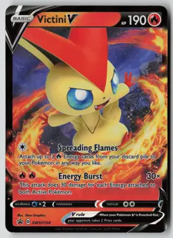 Victini V SWSH104 Holo Promo Sword & Shield Promo Pokemon NM - Image 1