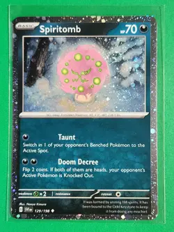 Pokemon TCG Scarlet & Violet Promo Spiritomb #129/198 Cosmos Uncommon - Image 1