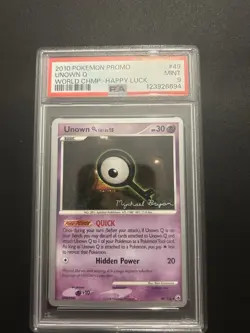 Pokemon TCG Unown PSA 9 2010 World Championship Promo - Image 1