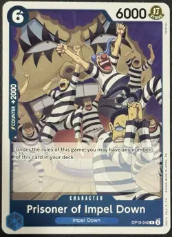 One Piece Prisoner of Impel Down OP16-042 Rare Foil NM - Image 1