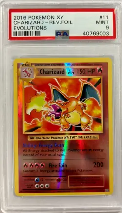 2016 Pokemon Charizard 11/108 Reverse Holo XY Evolutions - PSA 9 MINT 🔥 TCG - Image 1