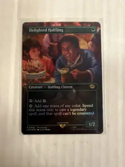 Delighted Halfling NM BORDERLESS FOIL MTG! LOTR - Image 1