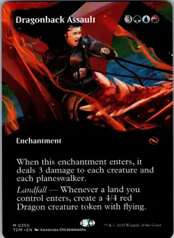 Dragonback Assault (Borderless) Tarkir: Dragonstorm NM Normal - Image 1