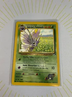 Sabrina's Venomoth (34/132) Rare Gym Heroes Set Pokemon Card - NM ✨ - Image 2