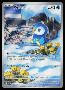 Piplup 098/094 Holo Illustration Rare Phantasmal Flames Pokemon Card - Image 1
