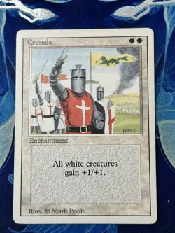 Cru Sade Revised Heavily Played MTG Magic The Gathering CLEAN FRONT HP BACK - Image 1