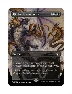 Kindred Dominance, Borderless Art, Commander Masters, Magic MTG NM - Image 1