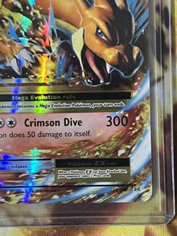 2016 Pokemon XY Evolutions Mega M Charizard EX 13/108 Ultra Rare - Image 5