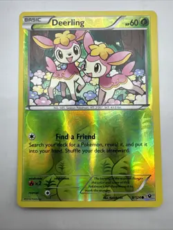 Pokemon TCG Deerling Fates Collide 8/124 Reverse Holo - Image 1