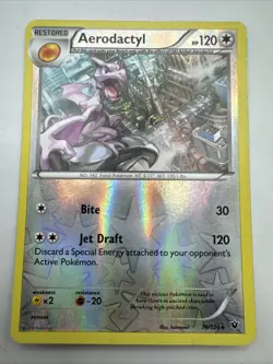 Aerodactyl - 76/124 - XY - Fates Collide - Reverse Holo Pokemon Tcg - Image 1