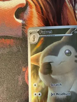Pokemon TCG Furret 168/159 Illustration Rare Holo Full Art Stage 1 120 HP ENG - Image 2