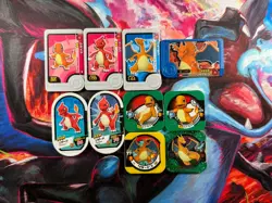 Pokemon Charmander, Charmeleon Charizard Battrio Tretta Mezastar Token Lot of 10 - Image 1