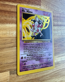 1999 WOTC Pokemon Game Jungle Set Mr. Mime Holo 6/64 LP - Image 2