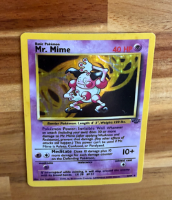 1999 WOTC Pokemon Game Jungle Set Mr. Mime Holo 6/64 LP - Image 3