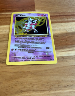1999 WOTC Pokemon Game Jungle Set Mr. Mime Holo 6/64 LP - Image 5